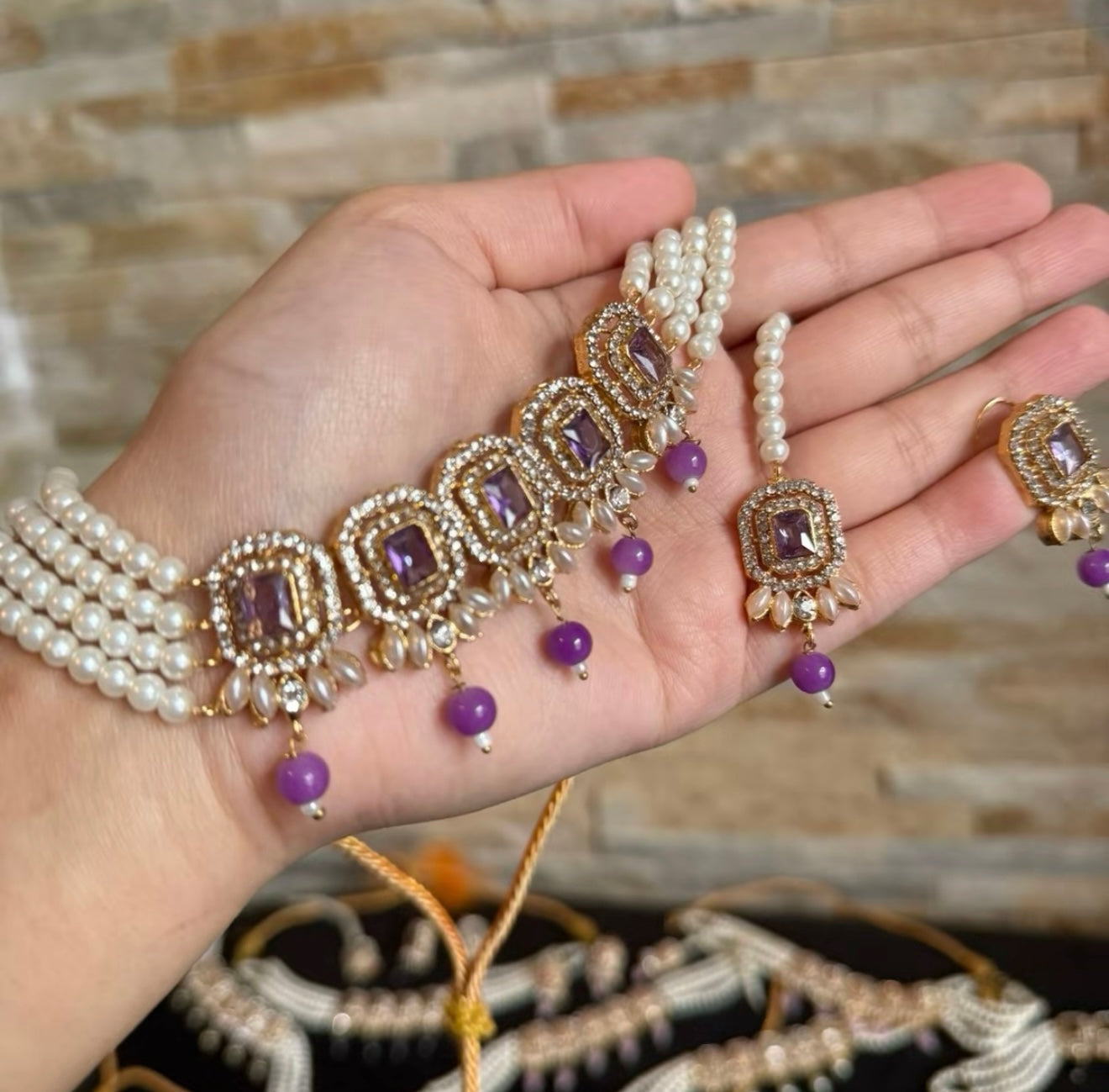 Afreen - Small choker set 11 Colours available