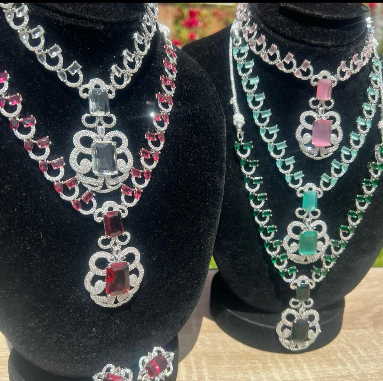 Shano - AD Necklace with studs