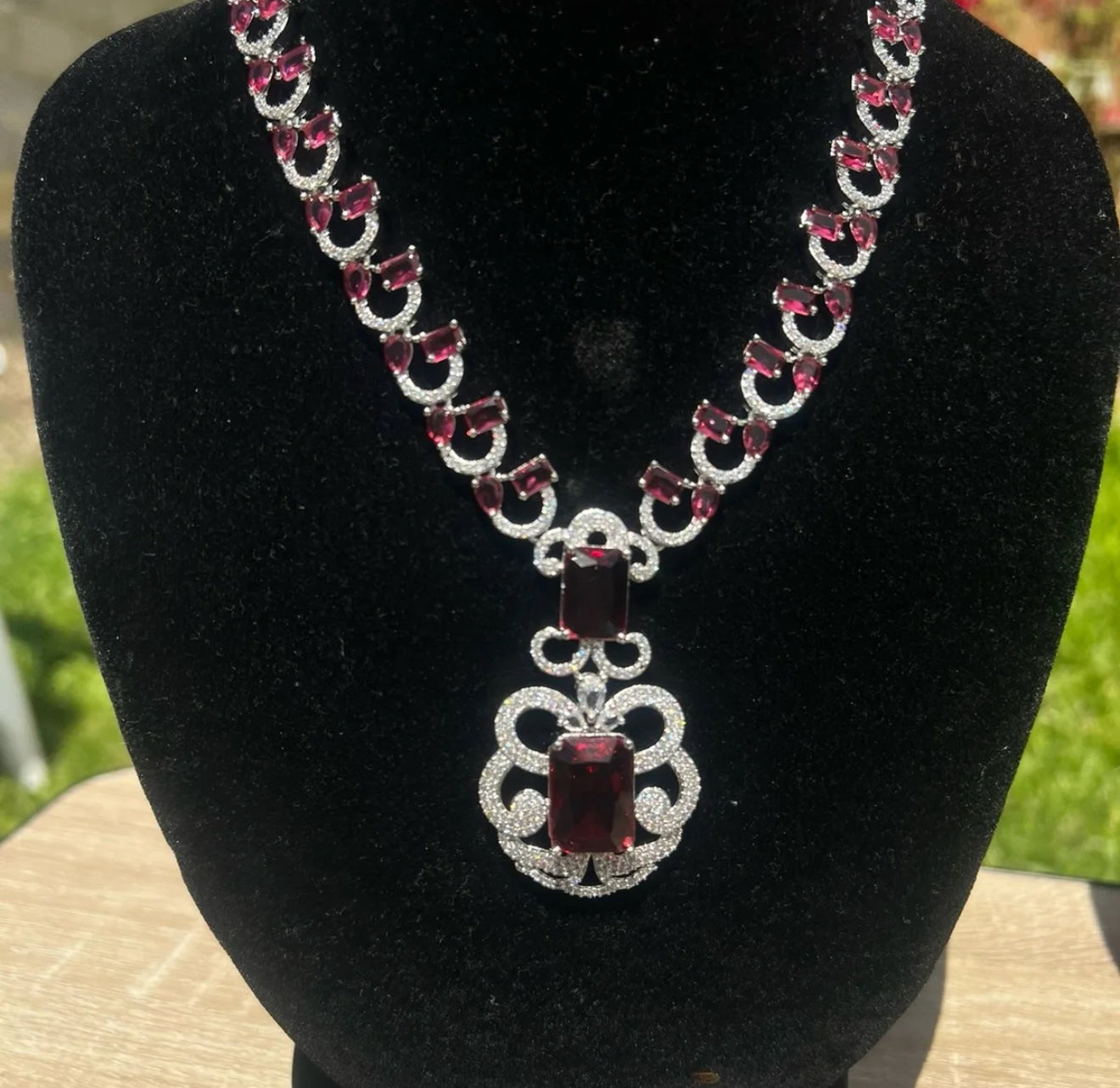 Shano - AD Necklace with studs