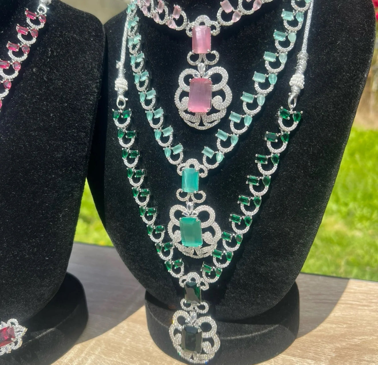 Shano - AD Necklace with studs