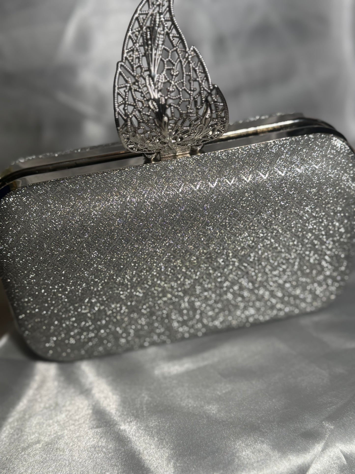 Aina - Silver Clutch bag