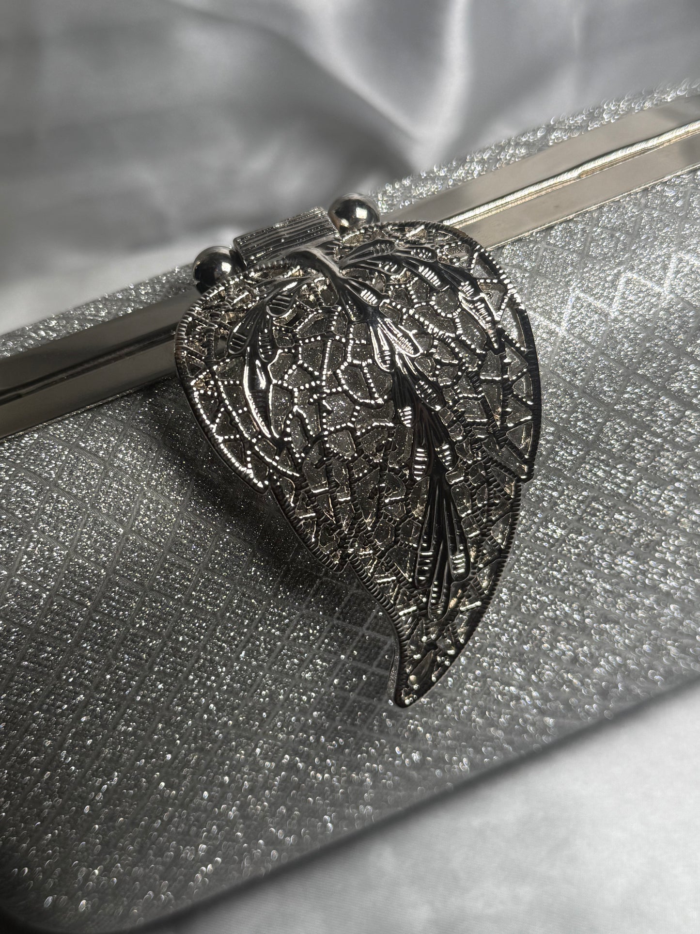 Aina - Silver Clutch bag