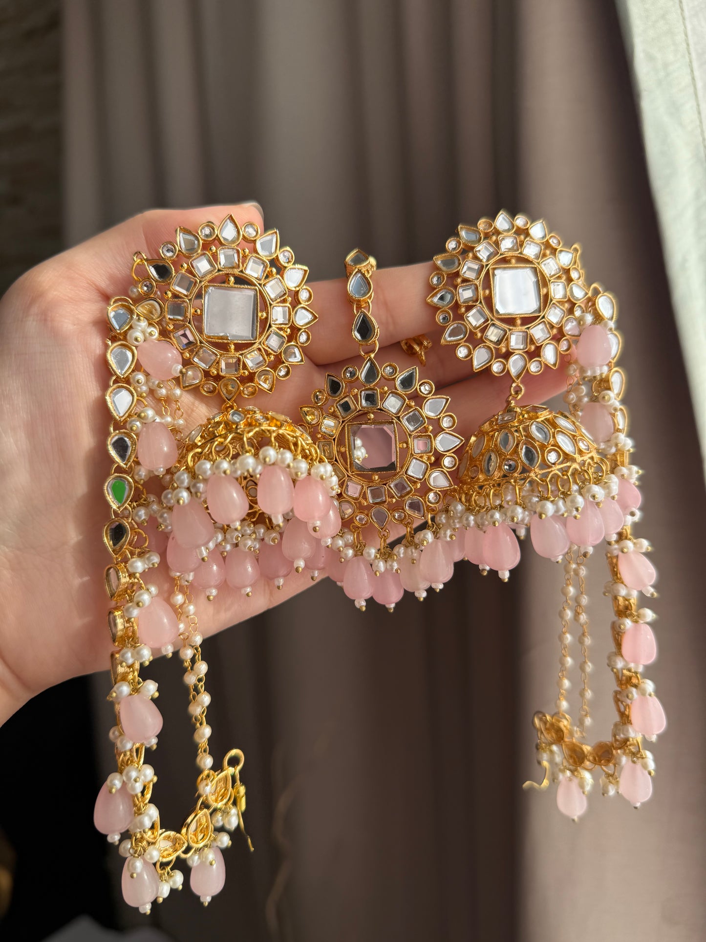 Areeqa - Sahara Jhumke with Tikka 9 Colours available