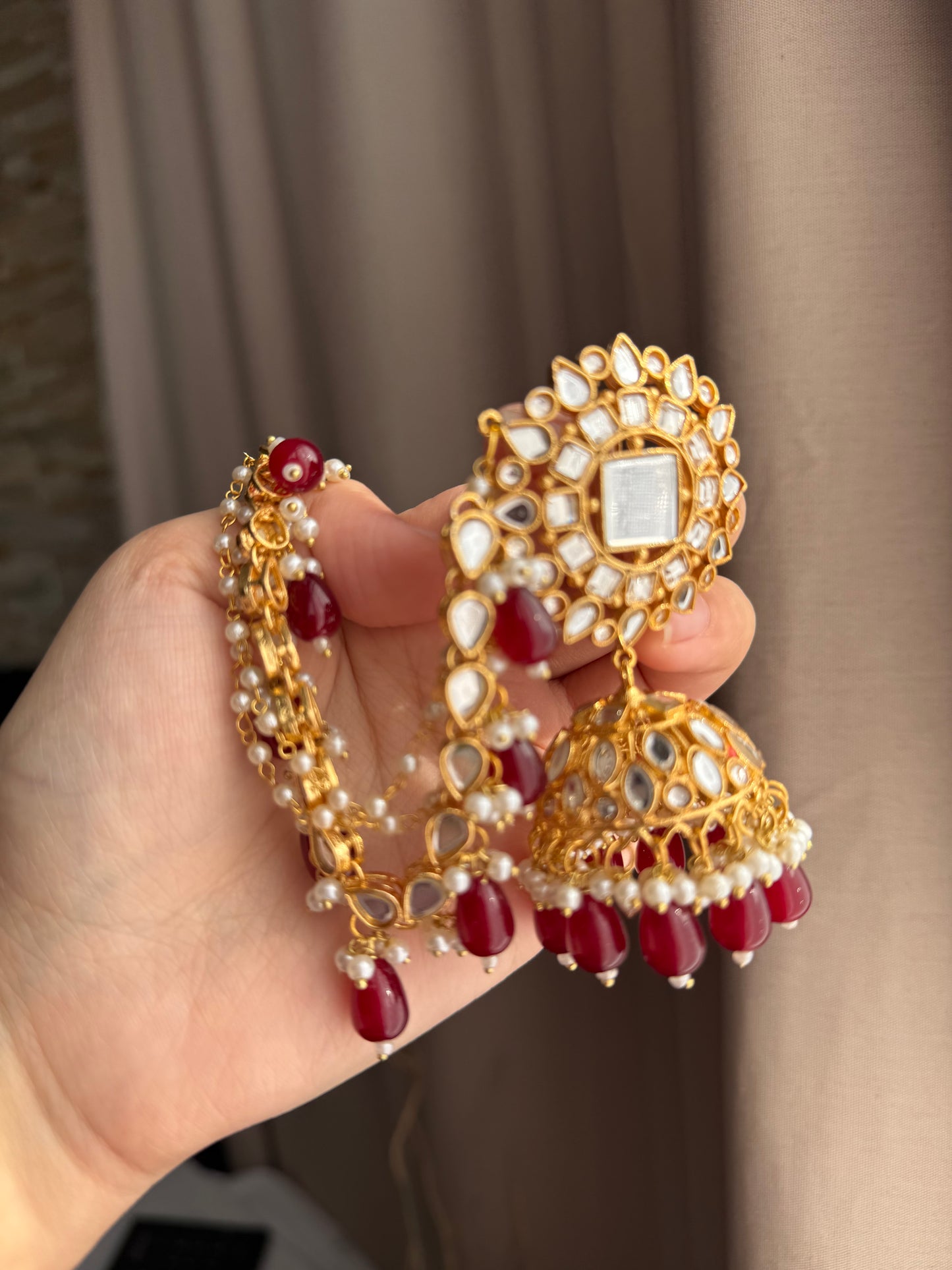 Areeqa - Sahara Jhumke with Tikka 9 Colours available
