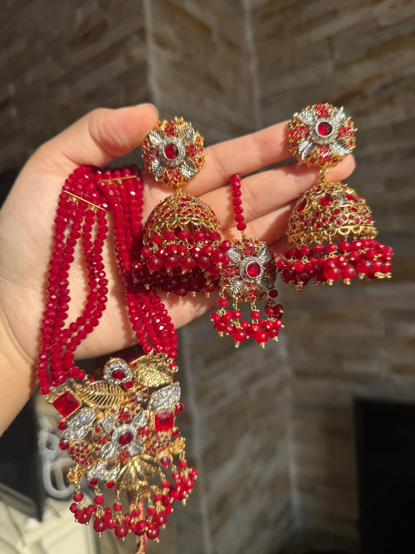 Dur-e-Adan - Mala with Jhumke and Tikka 10 Colours available