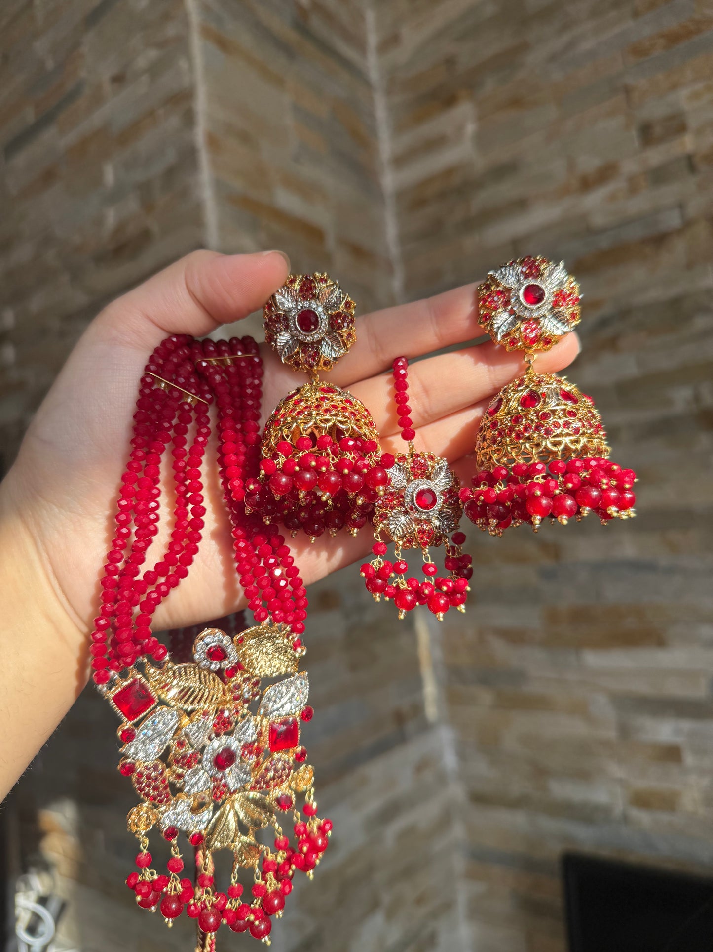 Dur-e-Adan - Mala with Jhumke and Tikka 10 Colours available