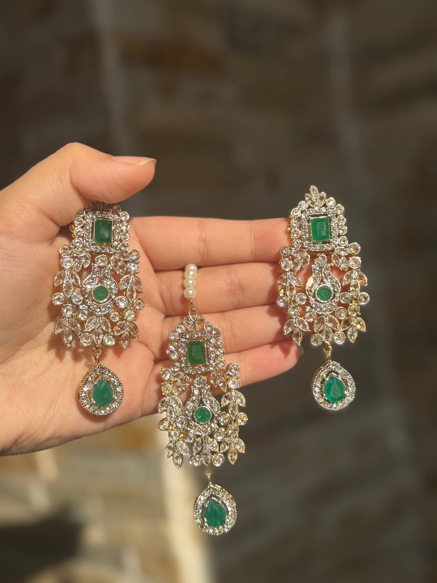 Rumaisa - AD Necklace set 5 Colours available