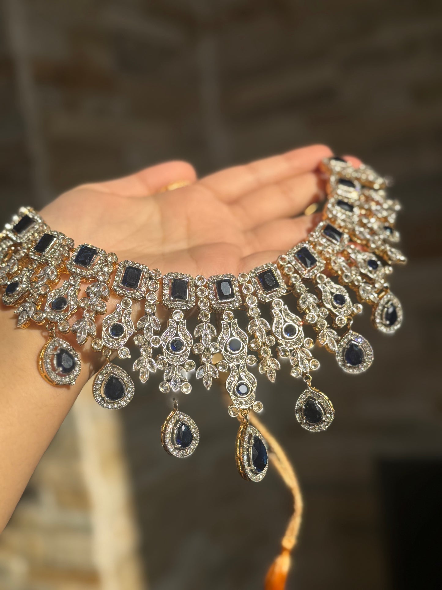 Rumaisa - AD Necklace set 5 Colours available