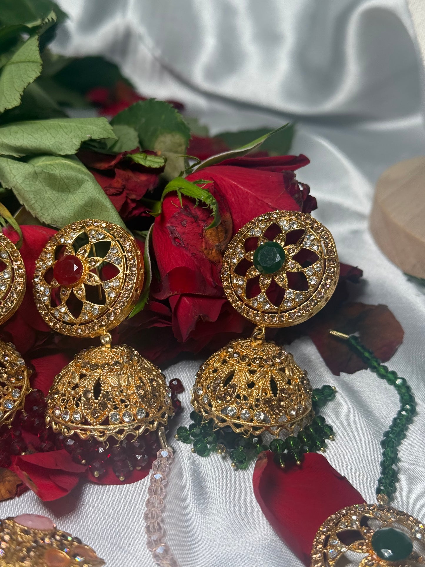 Sonam - Jhumke Tikka set 5 Colours available
