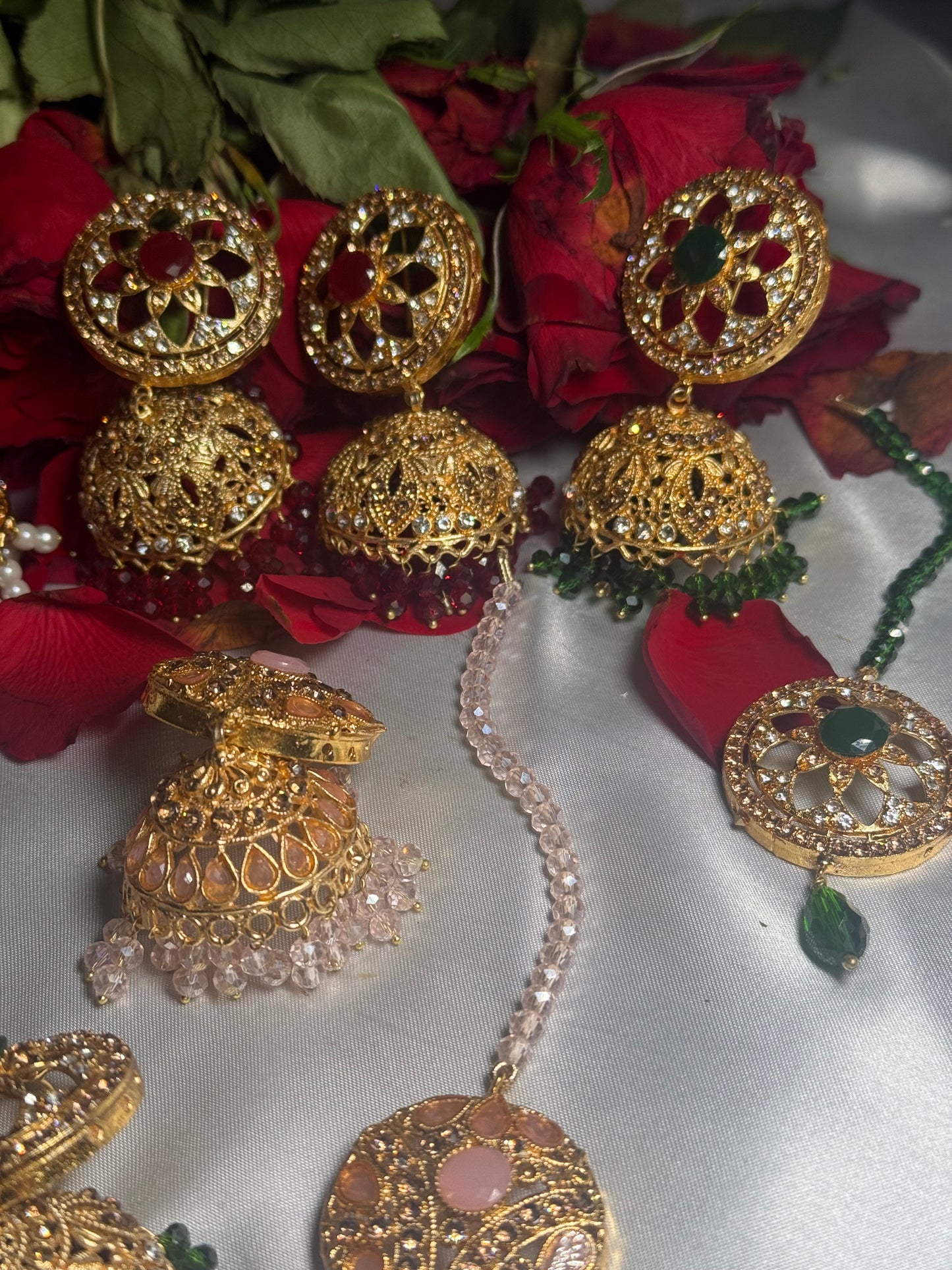 Sonam - Jhumke Tikka set 5 Colours available
