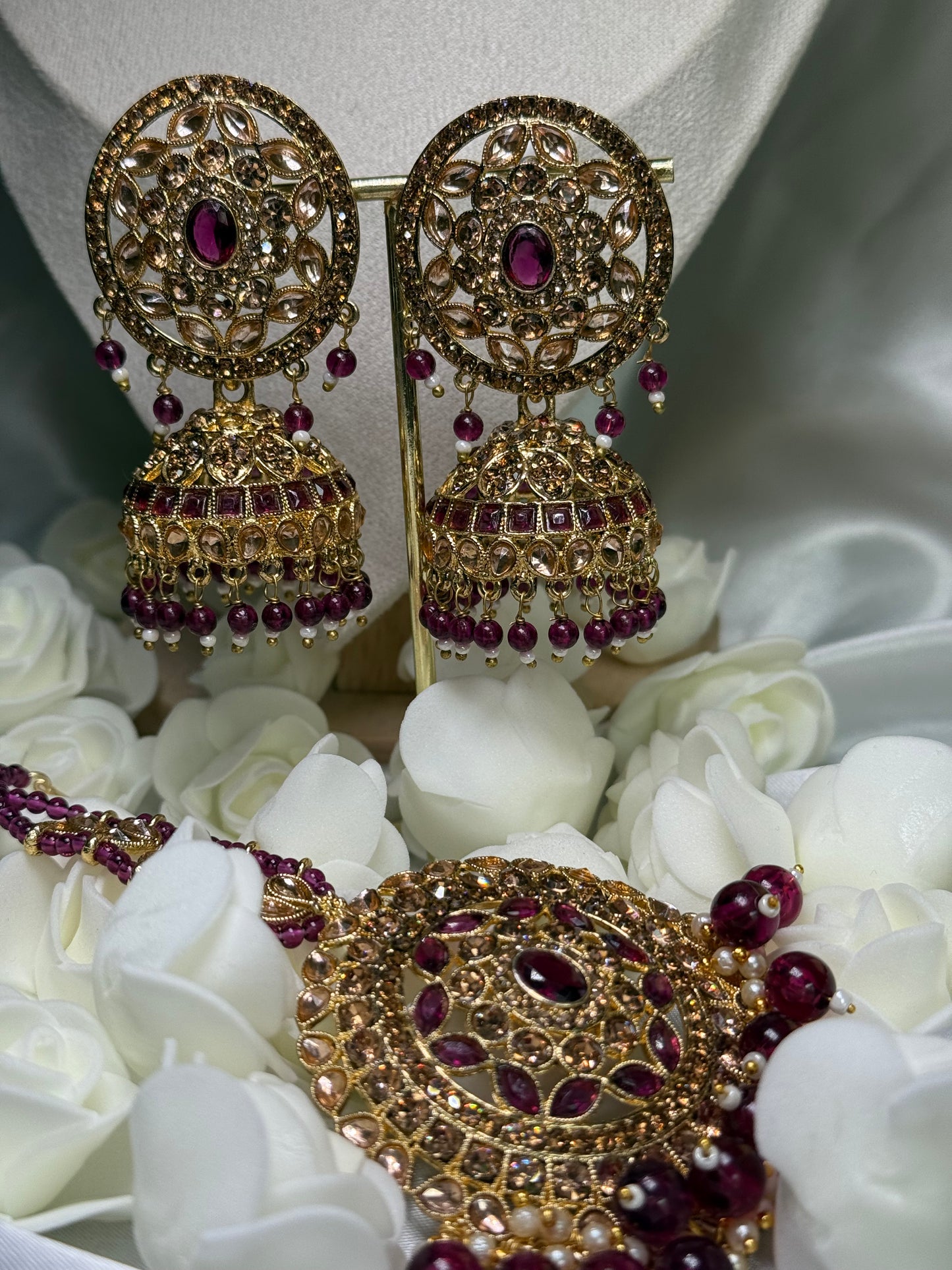 Tabina - Jhumke with Tikka 3 Colours available