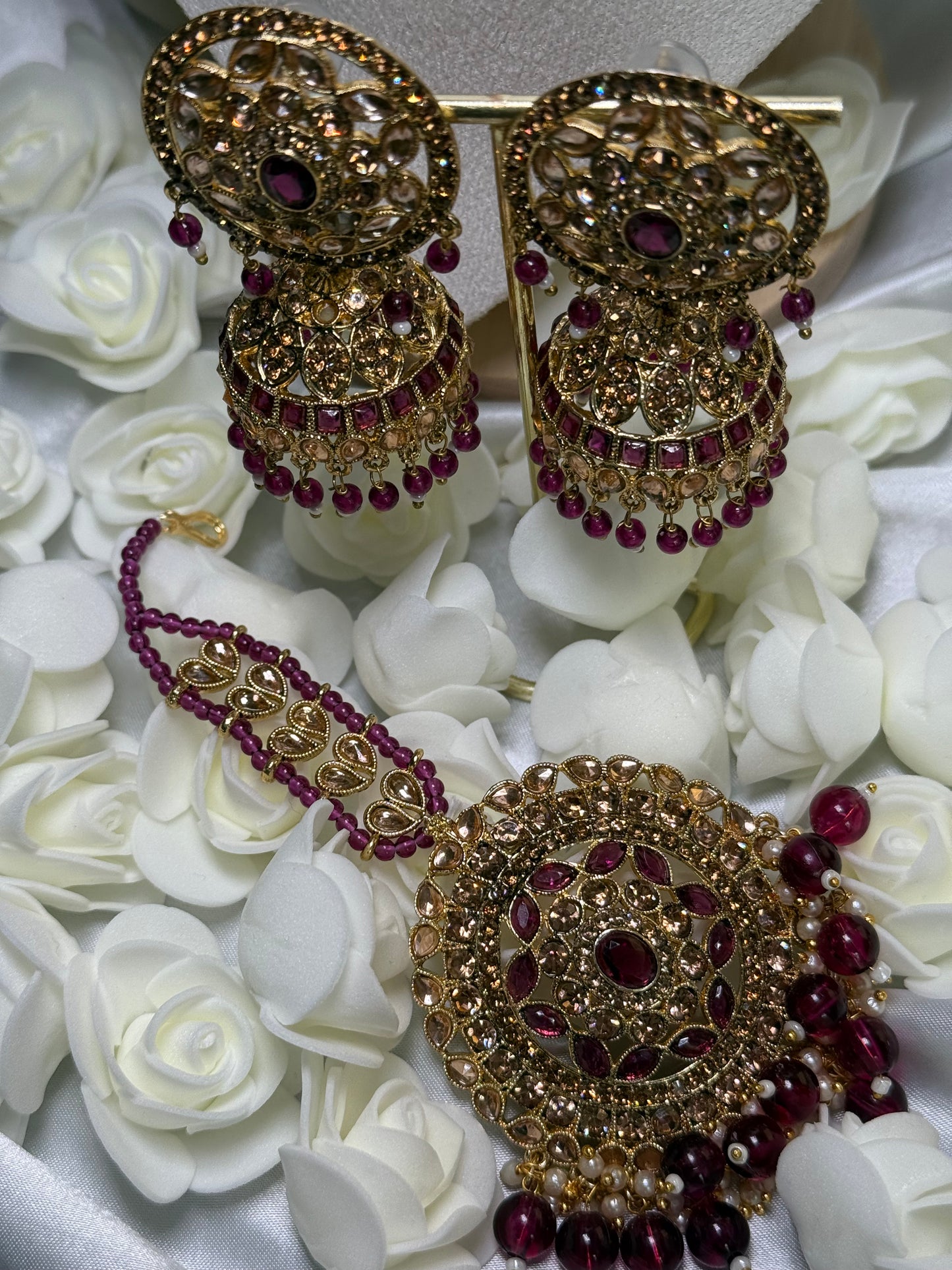 Tabina - Jhumke with Tikka 3 Colours available