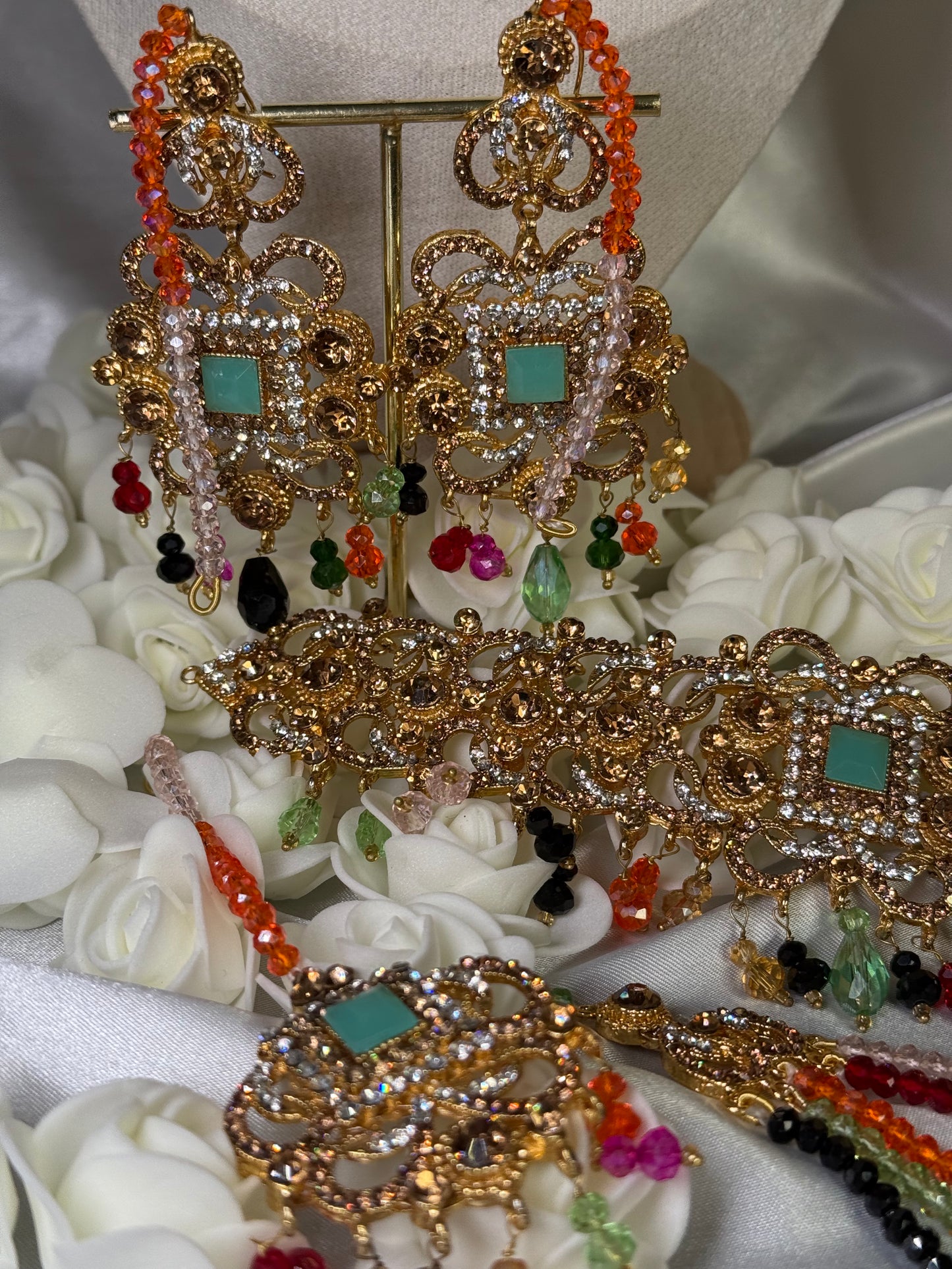 Gulrukh - Choker with Jhumar 4 Colours available