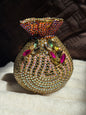 Kundan Potli Bags with pearls chain and gold chain | different colours available