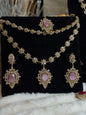 RIYA - Double layered Necklace set with earrings and tikka | 10 colours available