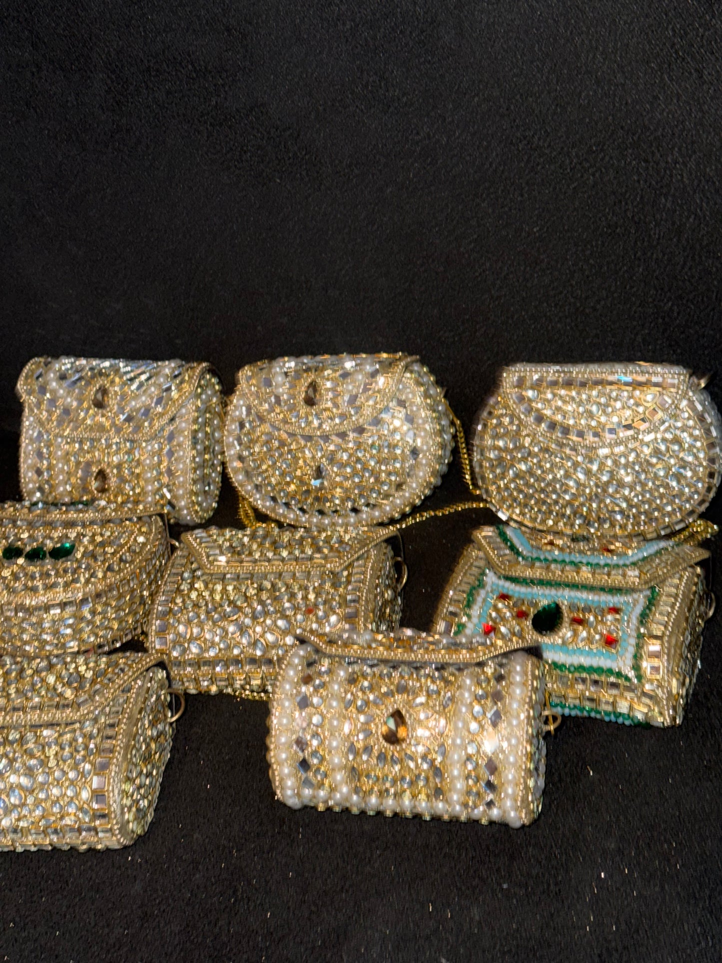 KUNDAN clutches SMALL | available in different designs & colours
