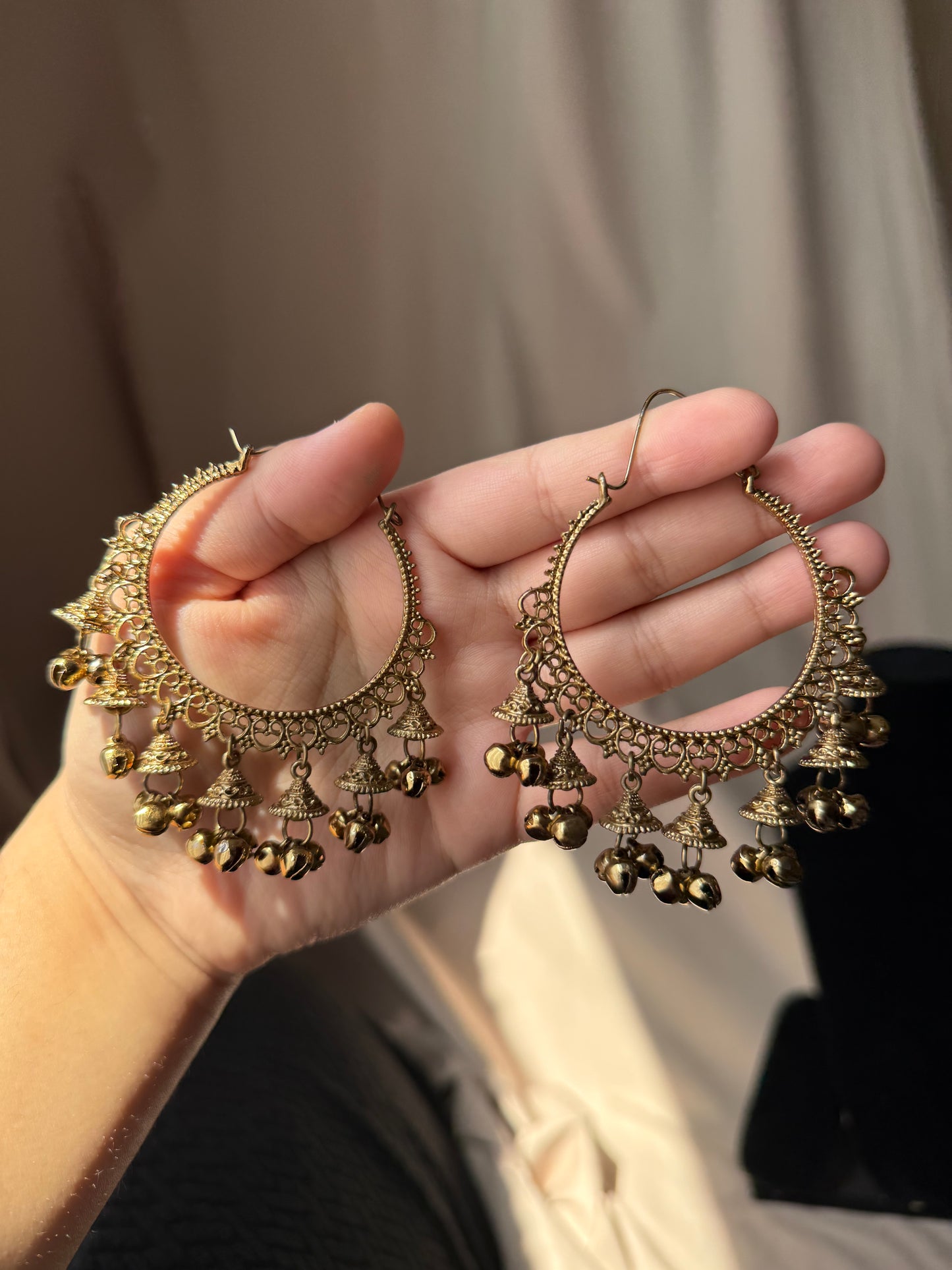 Kashmiri earrings with bells | available in 3 colours