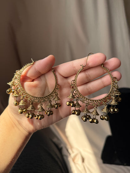 Kashmiri earrings with bells | available in 3 colours
