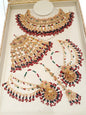 NUR - Heavy Bridal set includes: Necklace, Jhumar, Jhumke & Tikka | available in 3 Colours