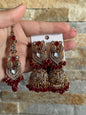 NAQSH - Jhumke Tikka Set with Intricate Design Available in 10 Colours for Stylish Accessories