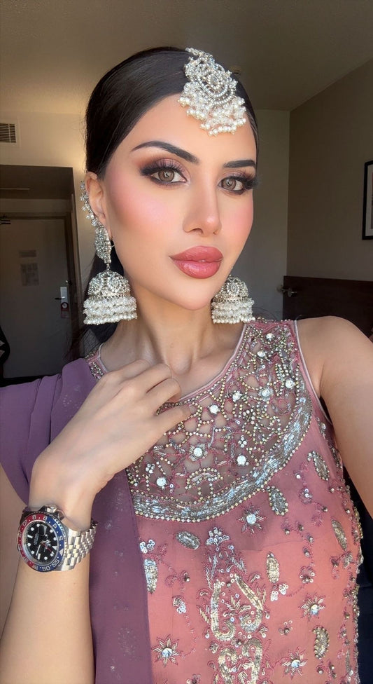 Aqsa - Jhumke Tikka set 8 colours available