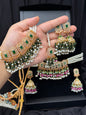 ALAYA - 30 colours available | Choker set with Jhumke and tikka