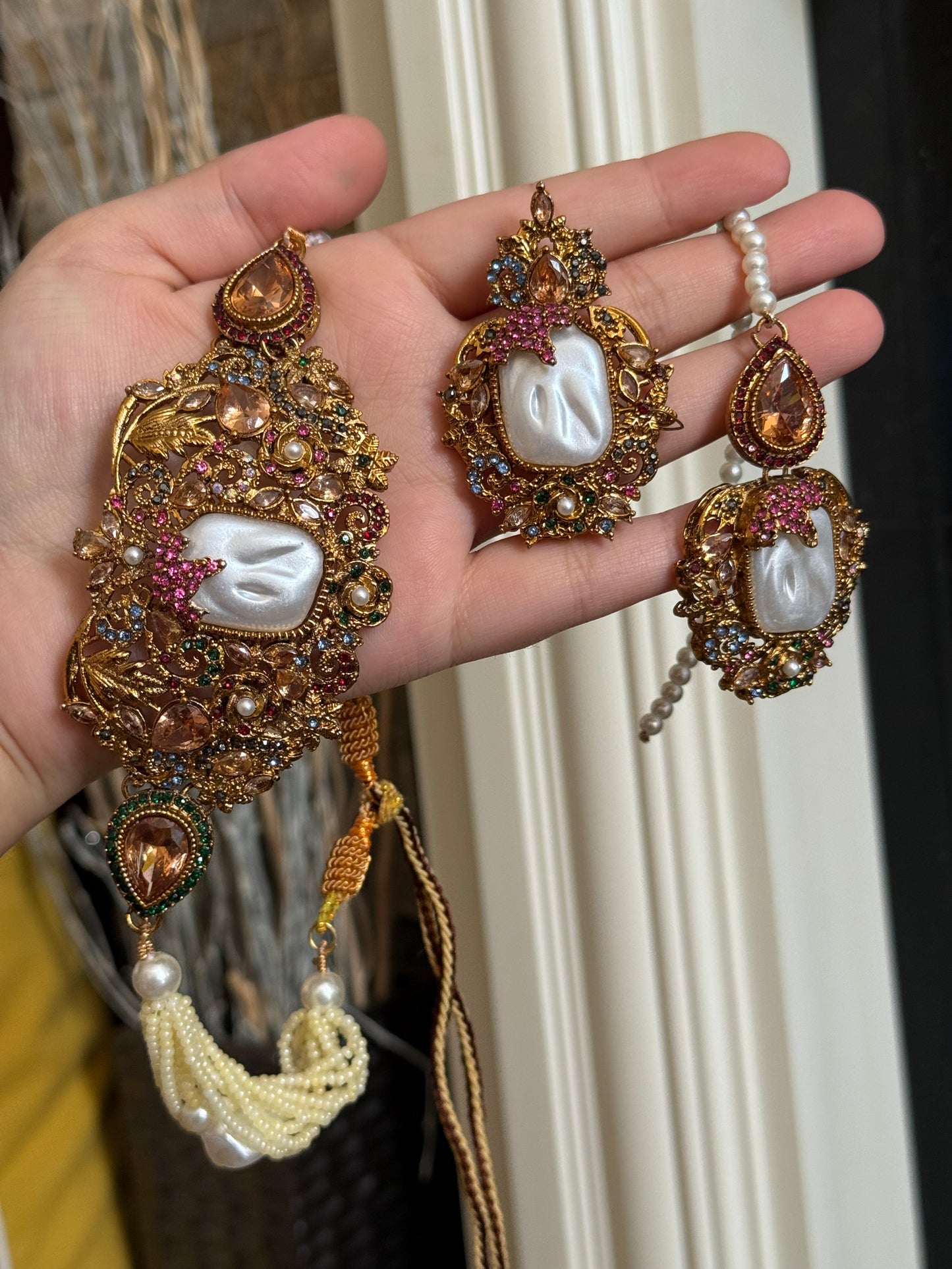 SAFA - Turkish choker set with earrings and tikka | available in 14 colours