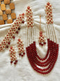 HIRA - 10 colours available | 4 pieces Mala set ~ includes: Mala, choker, earrings and tikka