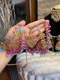 Afaf - Choker set with heavy Sahara jhumke and tikka | available in 25 colours