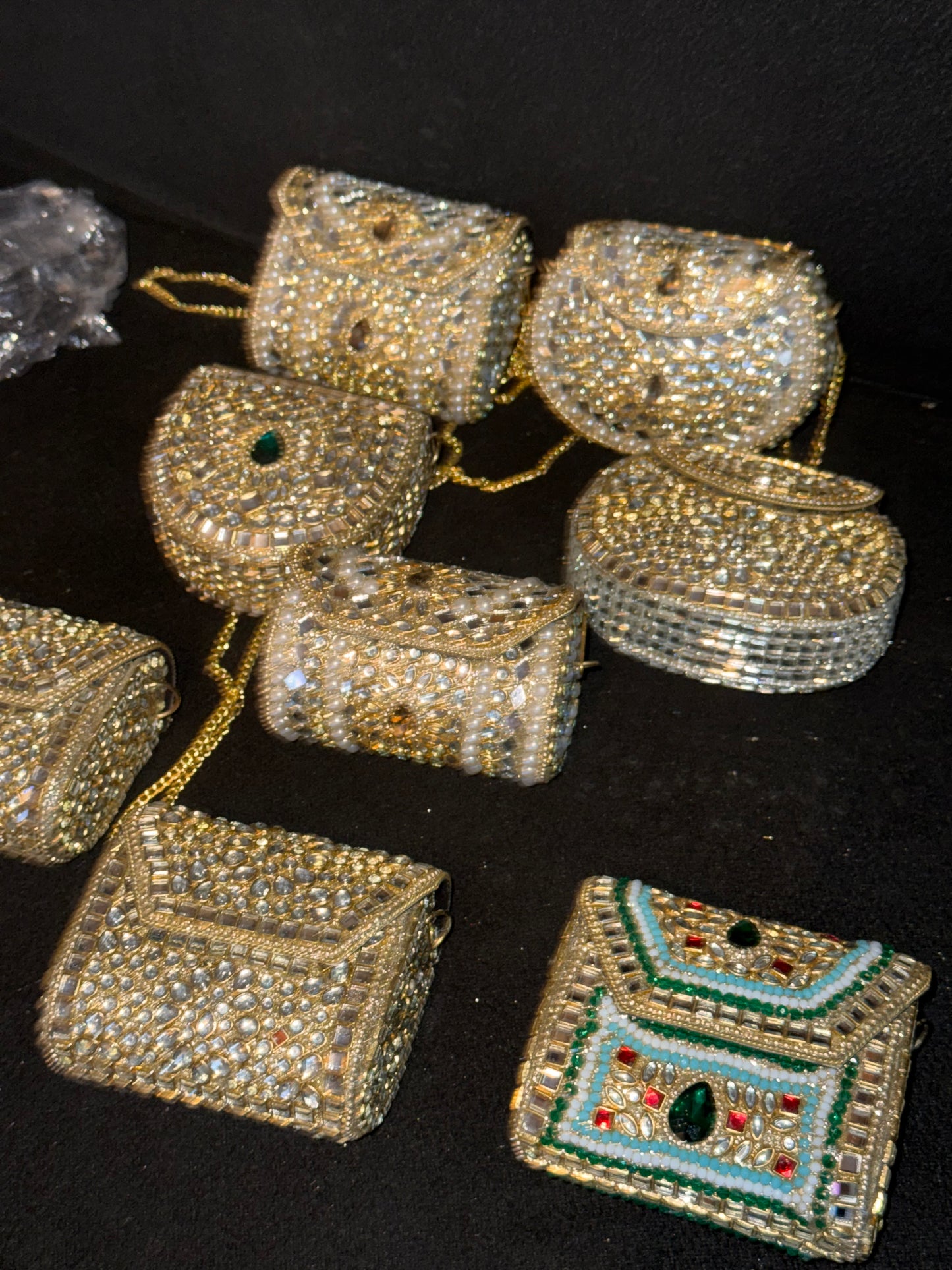 KUNDAN clutches SMALL | available in different designs & colours