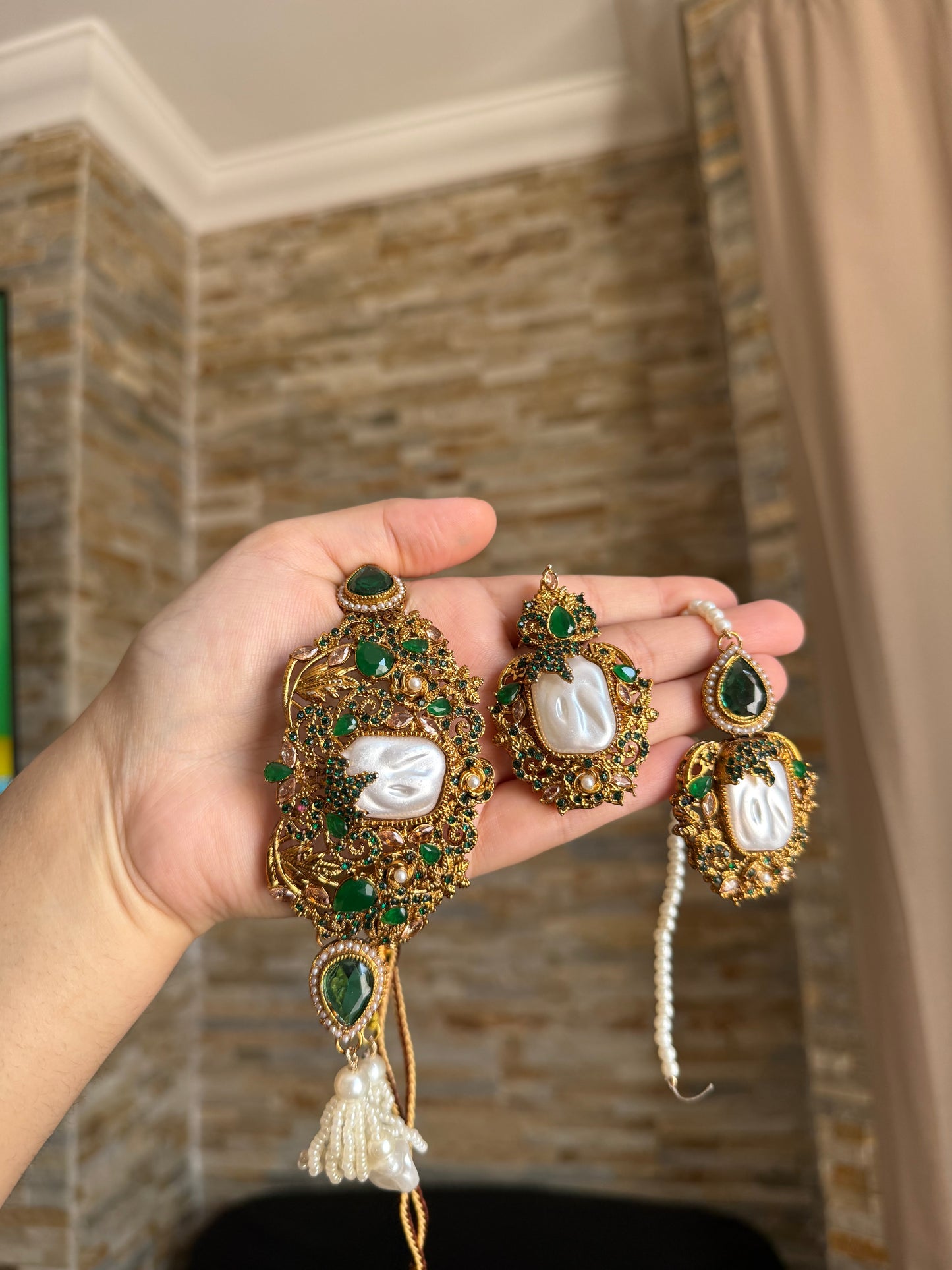 SAFA - Turkish choker set with earrings and tikka | available in 14 colours