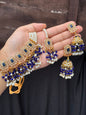 ALAYA - 30 colours available | Choker set with Jhumke and tikka