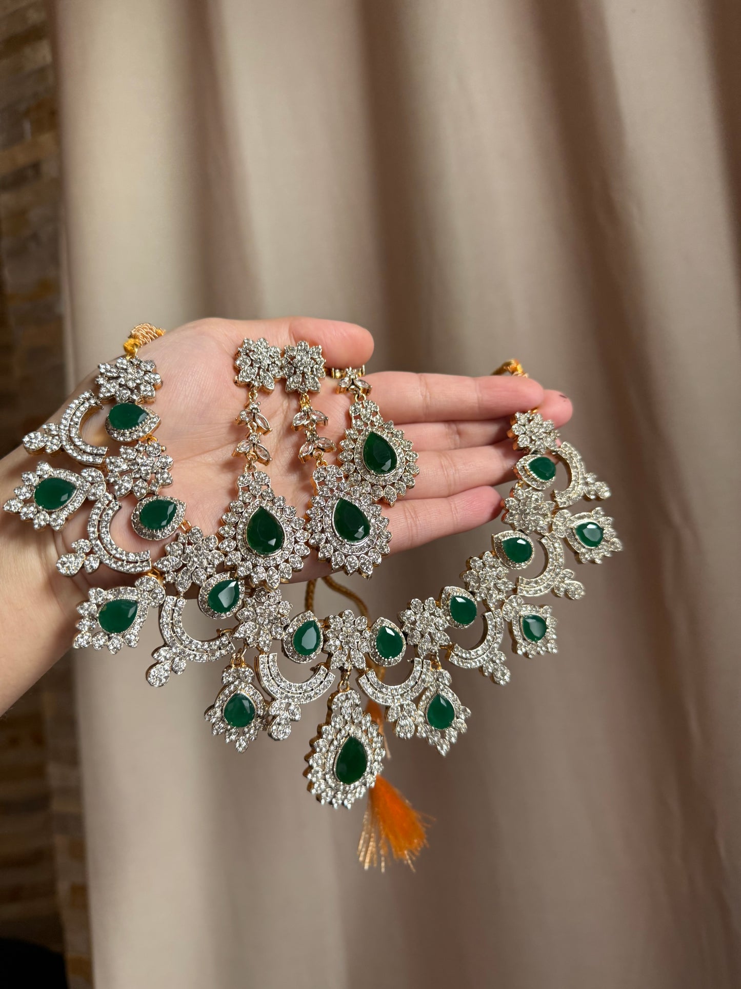 HILAL - Necklace set with Earrings & tikka | available in 9 colours