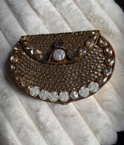 Kundan clutch bags | with chain available in 13 colours