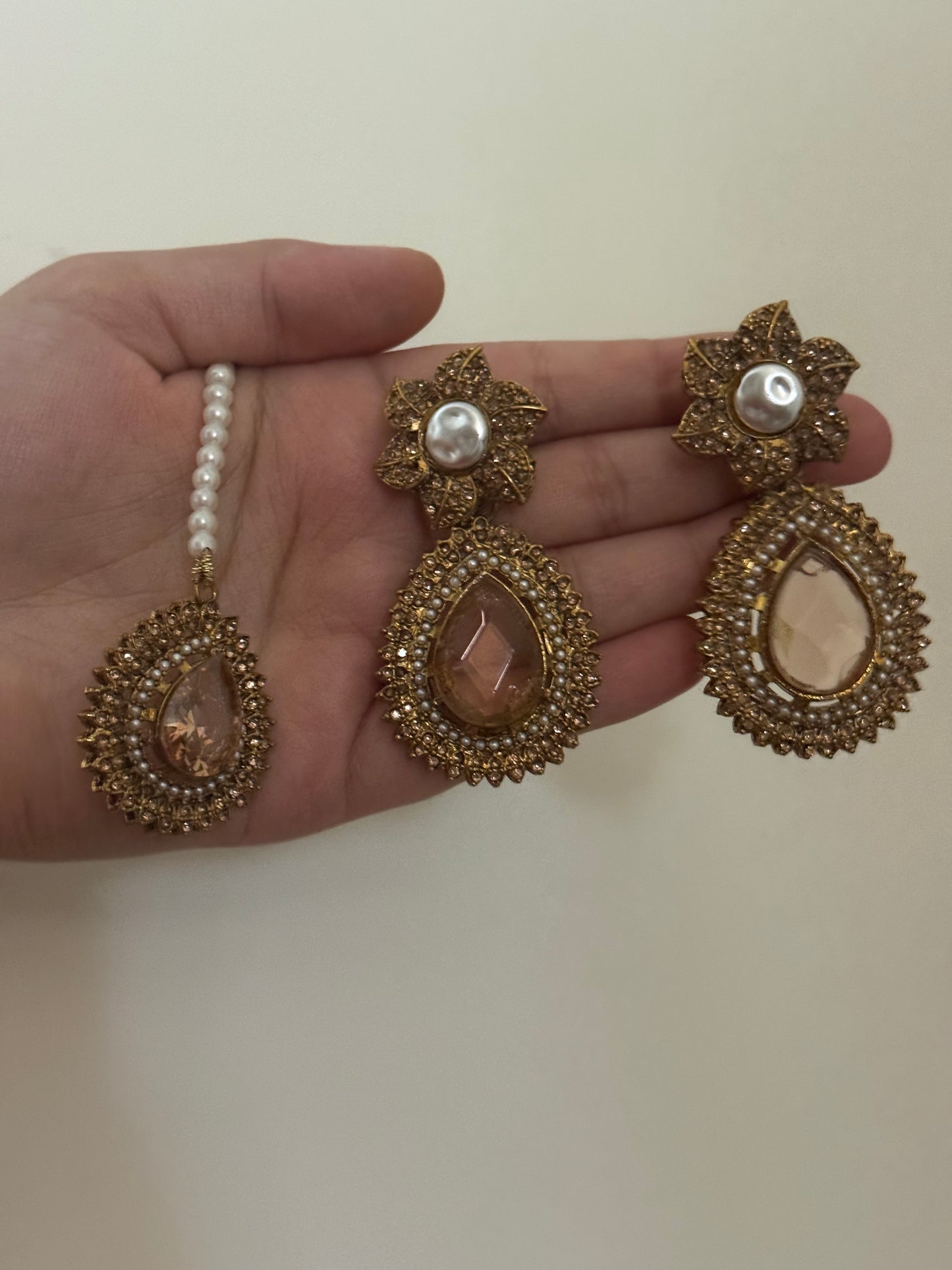 RANIA - Turkish necklace set with earrings and tikka | available in 12 colours