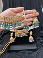 ALAYA - 30 colours available | Choker set with Jhumke and tikka
