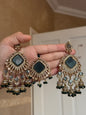 DERIN - Earrings & Tikka set | available in 11 colours | Ammysglamour
