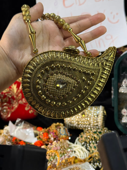 KUNDAN clutches SMALL | available in different designs & colours