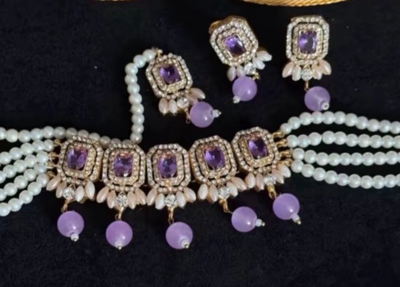 Afreen - Small choker set 11 Colours available
