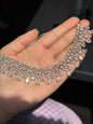 Hira - AD necklace with earrings available in 7 colours