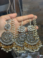 MISHA - double sided Sahara earrings with Tikka | Kundan earrings and tikka set | available in 19 colours
