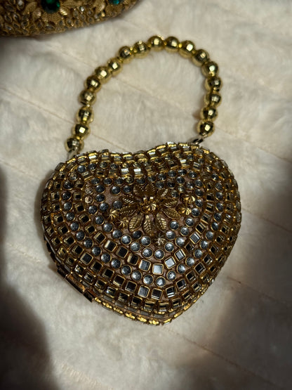 Mini Kundan bag Gold