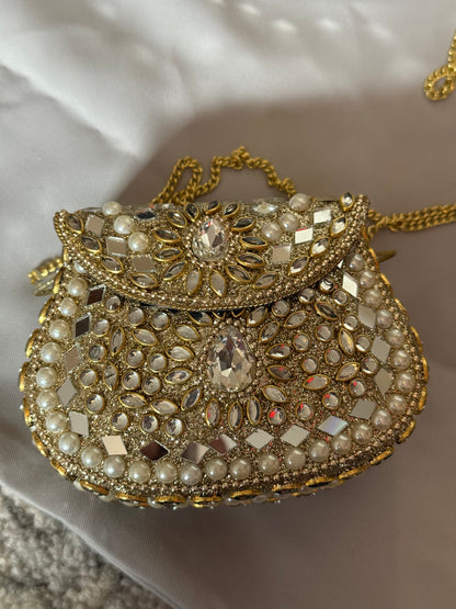 KUNDAN clutches SMALL | available in different designs & colours