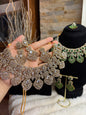 MAHA - AD necklace with earrings and tikka | available in 10 colours