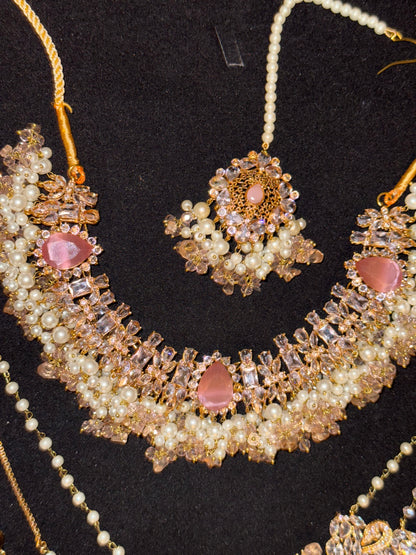 LAILA - Bridal set with sahara earring, tikka & jhumar | 2 colours available
