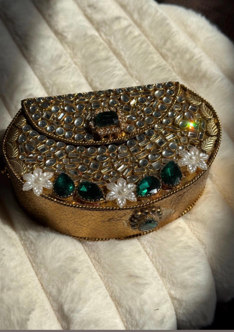 Kundan clutch bags | with chain available in 13 colours
