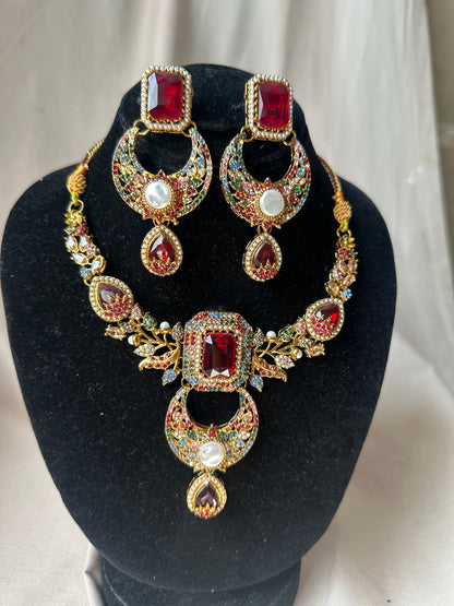 ADAA - Necklace set with earrings | available in 14 colours