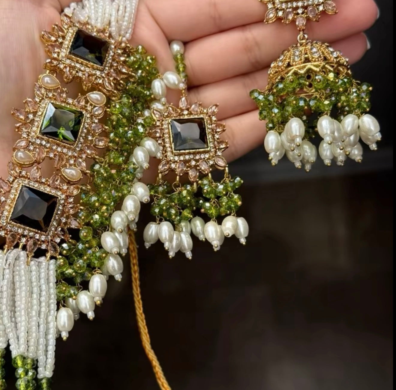 SALINAA - Choker set with Jhumke & Tikka | available in 14 colours