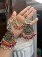 MISHA - double sided Sahara earrings with Tikka | Kundan earrings and tikka set | available in 19 colours