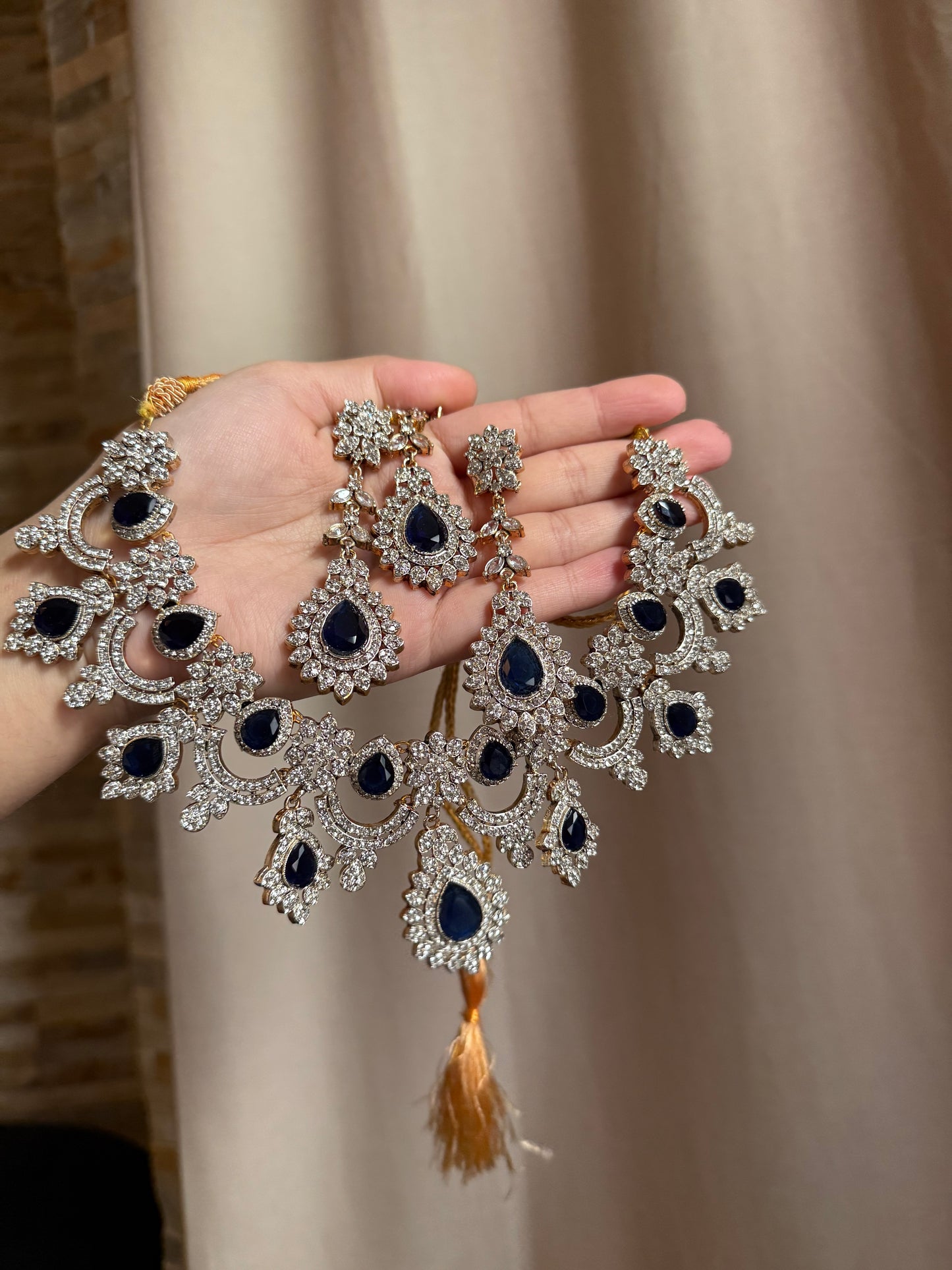 HILAL - Necklace set with Earrings & tikka | available in 9 colours